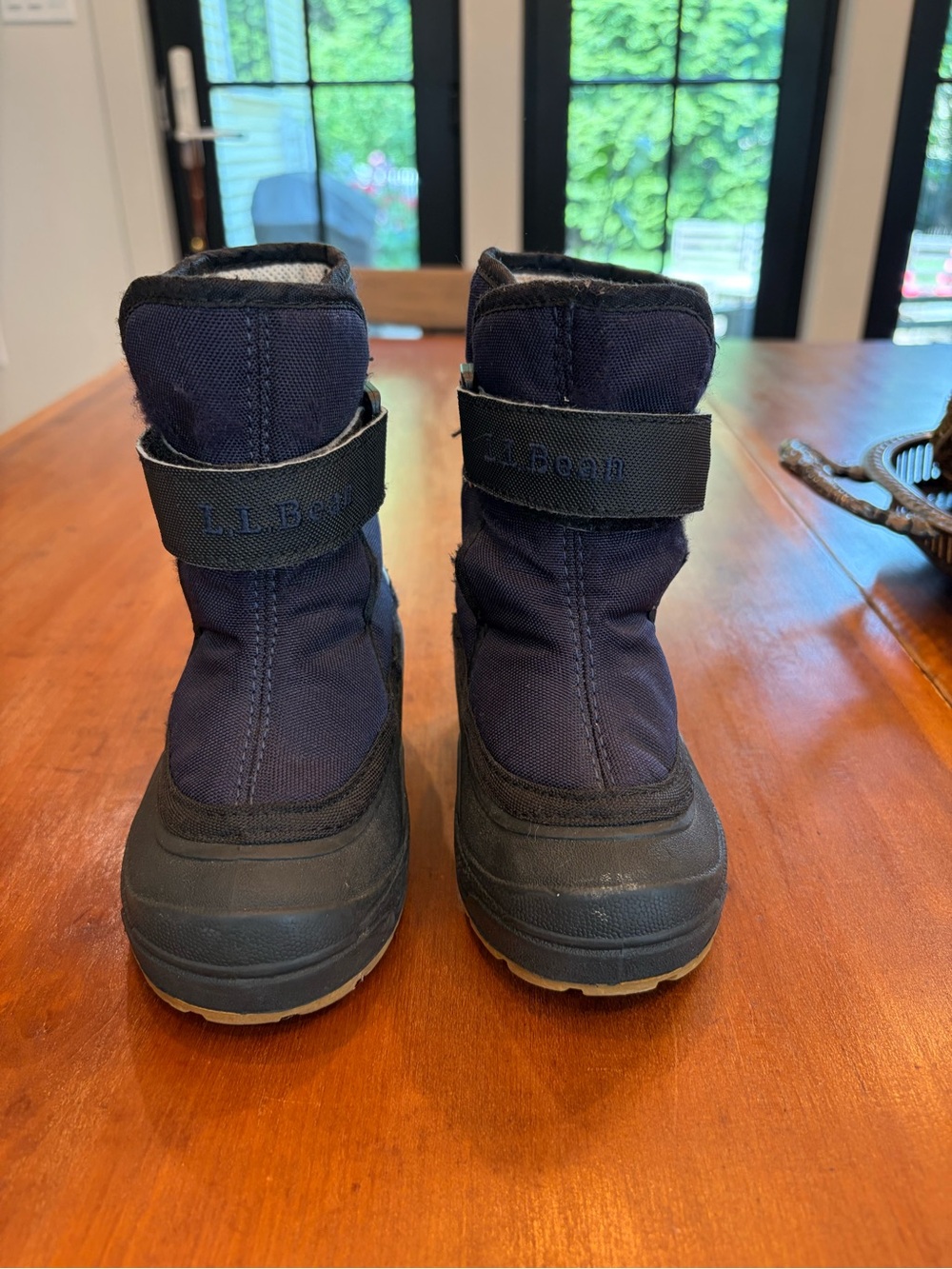 L.L. Bean Kids Navy and Black Waterproof Snow Boots